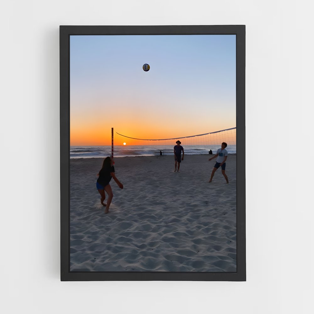 Poster Smash sur le Sable – affiche Beach-volley (vue 2)